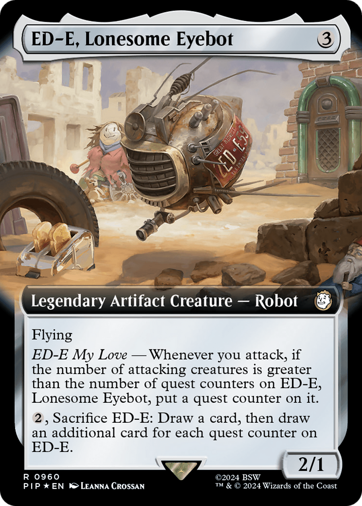 ED-E, Lonesome Eyebot (Extended Art) (Surge Foil) [Fallout] | Exor Games Bridgewater