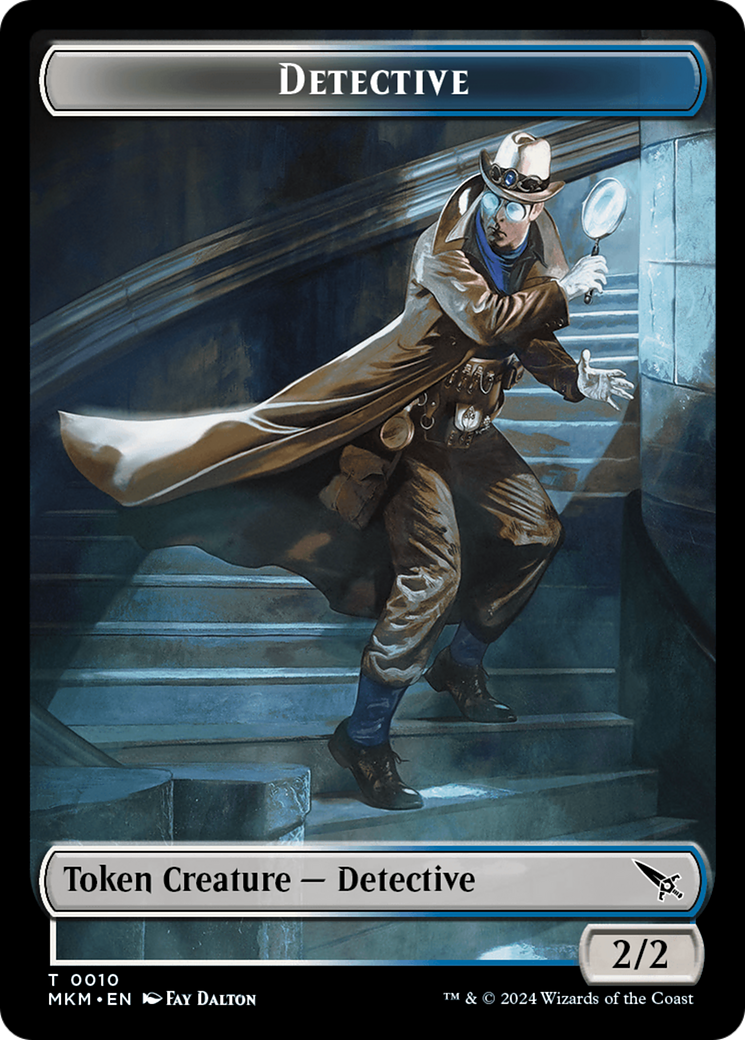 Detective // Human Double-Sided Token [Murders at Karlov Manor Tokens] | Exor Games Bridgewater