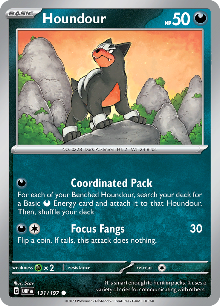 Houndour (131/197) [Scarlet & Violet: Obsidian Flames] | Exor Games Bridgewater