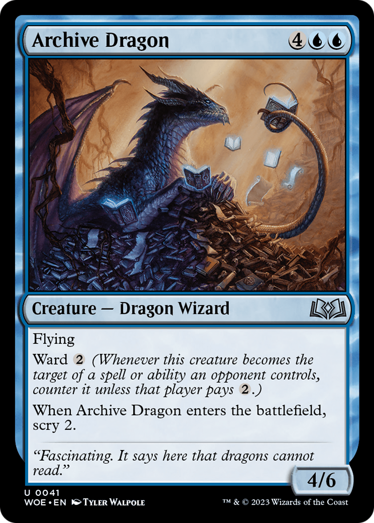 Archive Dragon [Wilds of Eldraine] | Exor Games Bridgewater