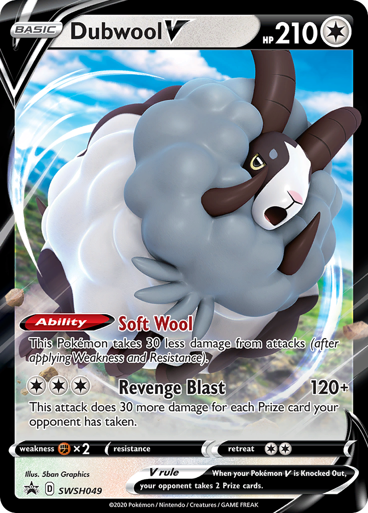 Dubwool V (SWSH049) (Jumbo Card) [Sword & Shield: Black Star Promos] | Exor Games Bridgewater