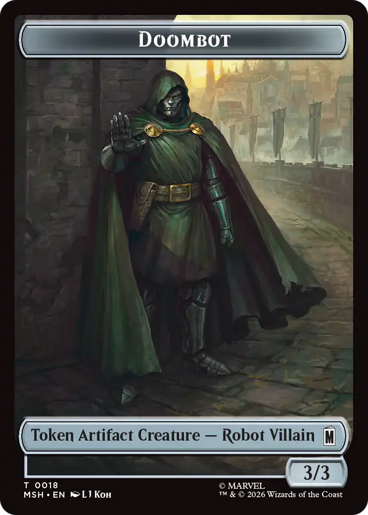 Merfolk // Doombot Double-Sided Token [Marvel Super Heroes Tokens] | Exor Games Bridgewater