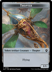 Goblin // Thopter Double-Sided Token [Bloomburrow Commander Tokens] | Exor Games Bridgewater