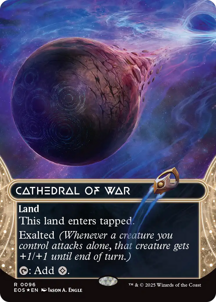 Cathedral of War (0096) (Borderless) (Galaxy Foil) [Edge of Eternities: Stellar Sights] | Exor Games Bridgewater