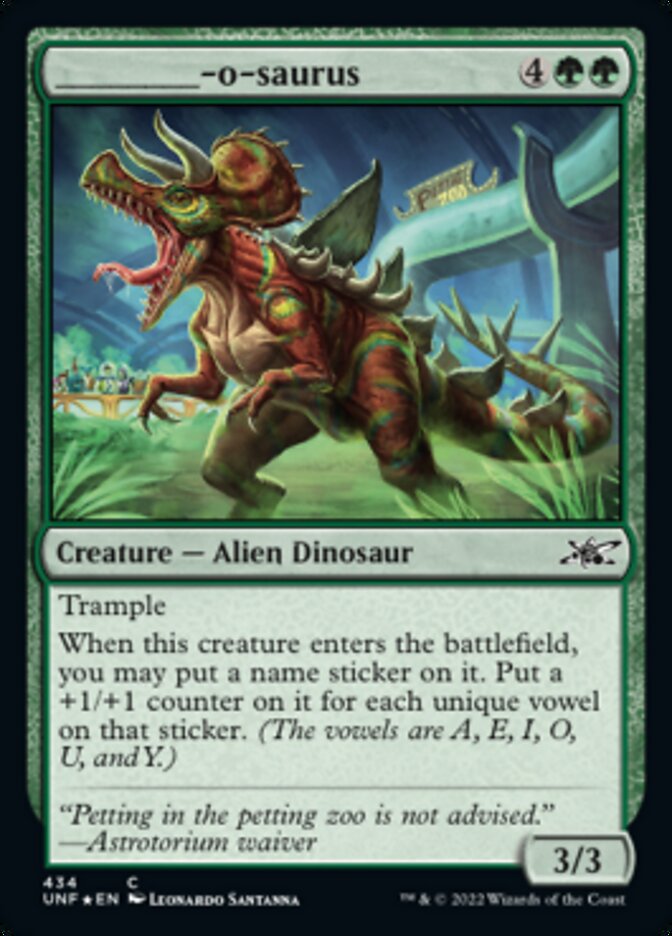 _____-o-saurus (Galaxy Foil) [Unfinity] | Exor Games Bridgewater