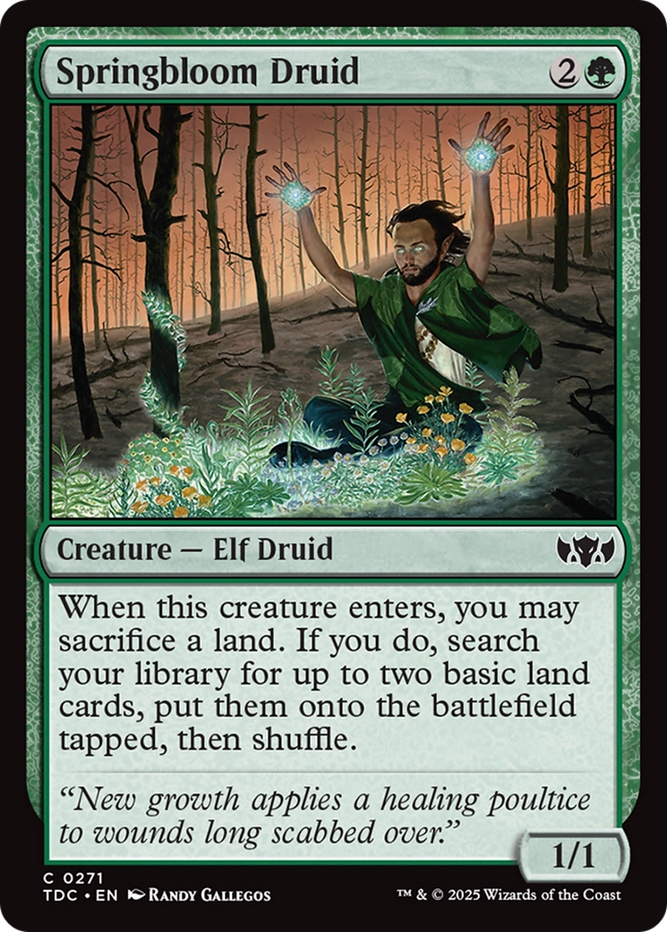 Springbloom Druid [Tarkir: Dragonstorm Commander] | Exor Games Bridgewater