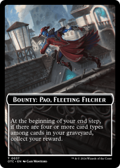 Bounty: Paq, Fleeting Filcher // Bounty Rules Double-Sided Token [Outlaws of Thunder Junction Commander Tokens] | Exor Games Bridgewater