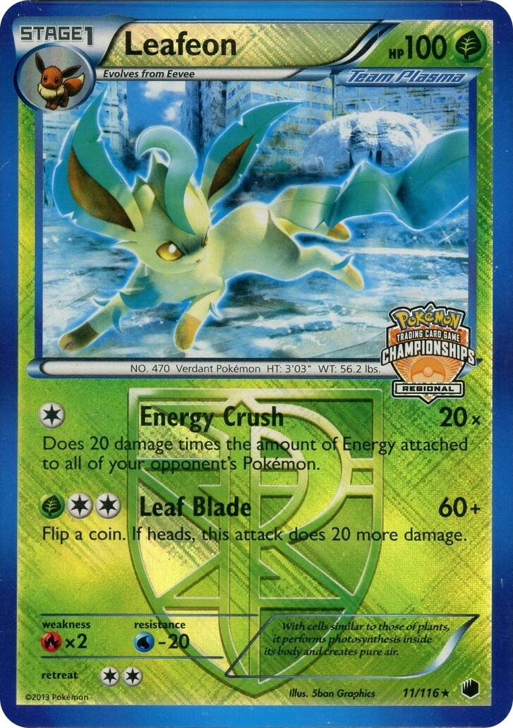 Leafeon (11)/116 (Regional Championship Promo) [League & Championship Cards] | Exor Games Bridgewater