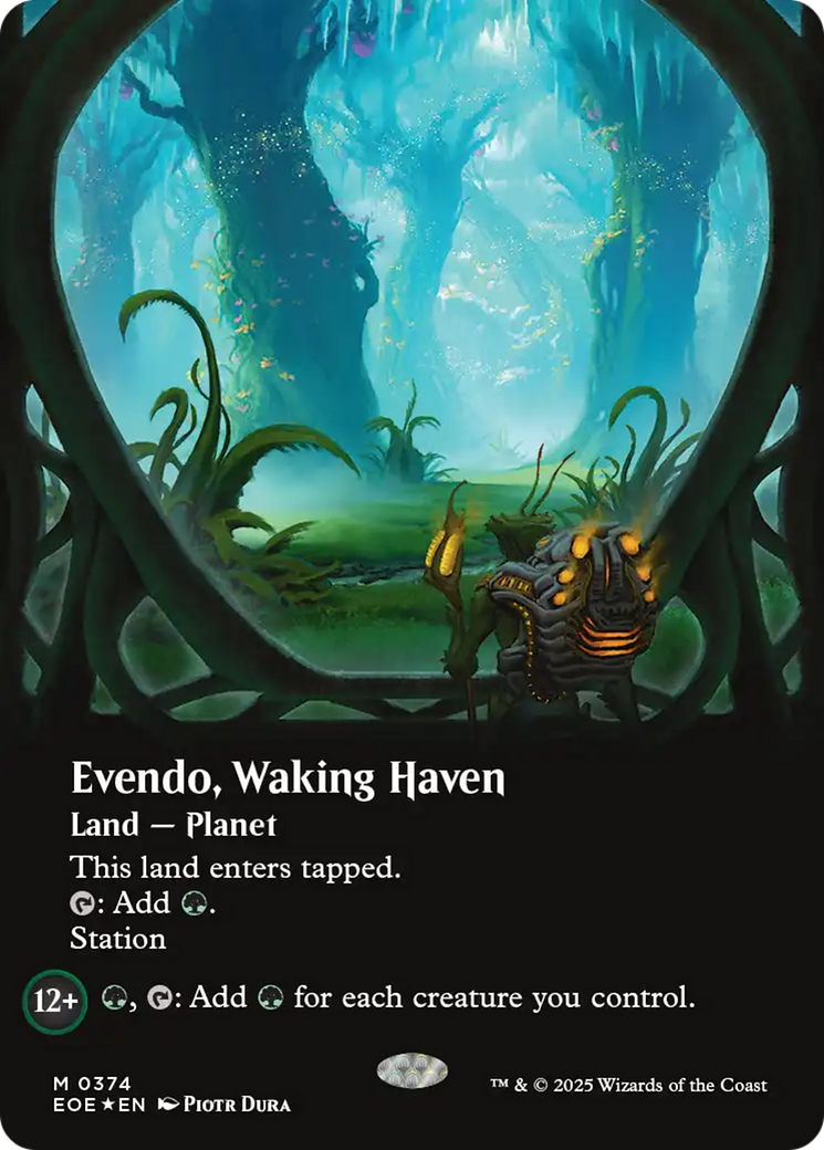 Evendo, Waking Haven (Borderless) (Galaxy Foil) [Edge of Eternities] | Exor Games Bridgewater