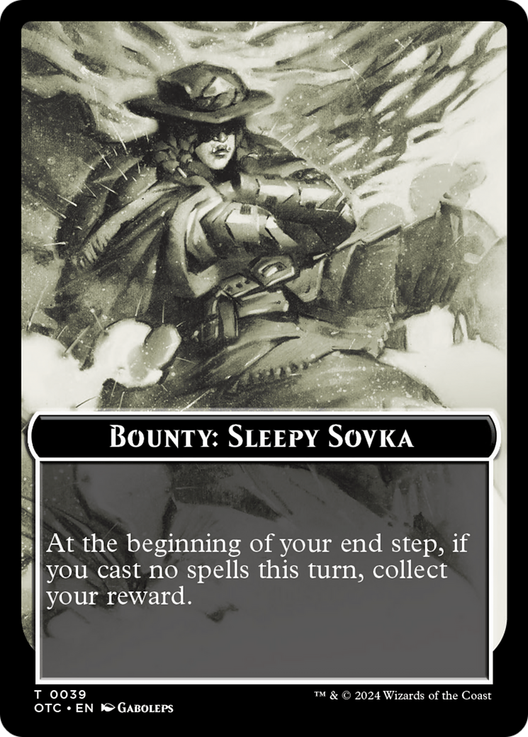 Bounty: Sleepy Sovka // Bounty Rules Double-Sided Token [Outlaws of Thunder Junction Commander Tokens] | Exor Games Bridgewater