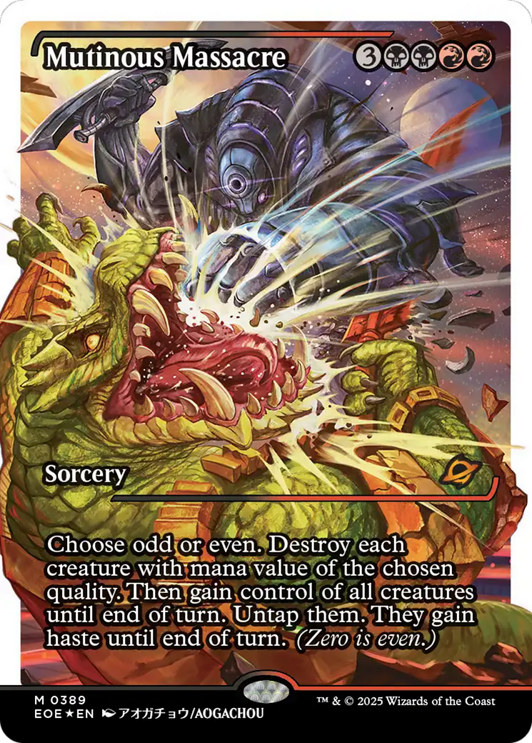 Mutinous Massacre (Showcase) (Fracture Foil) [Edge of Eternities] | Exor Games Bridgewater