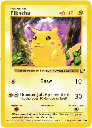 Pikachu (58/102) (E3 Stamped Promo with Red Cheeks) [Miscellaneous Cards] | Exor Games Bridgewater