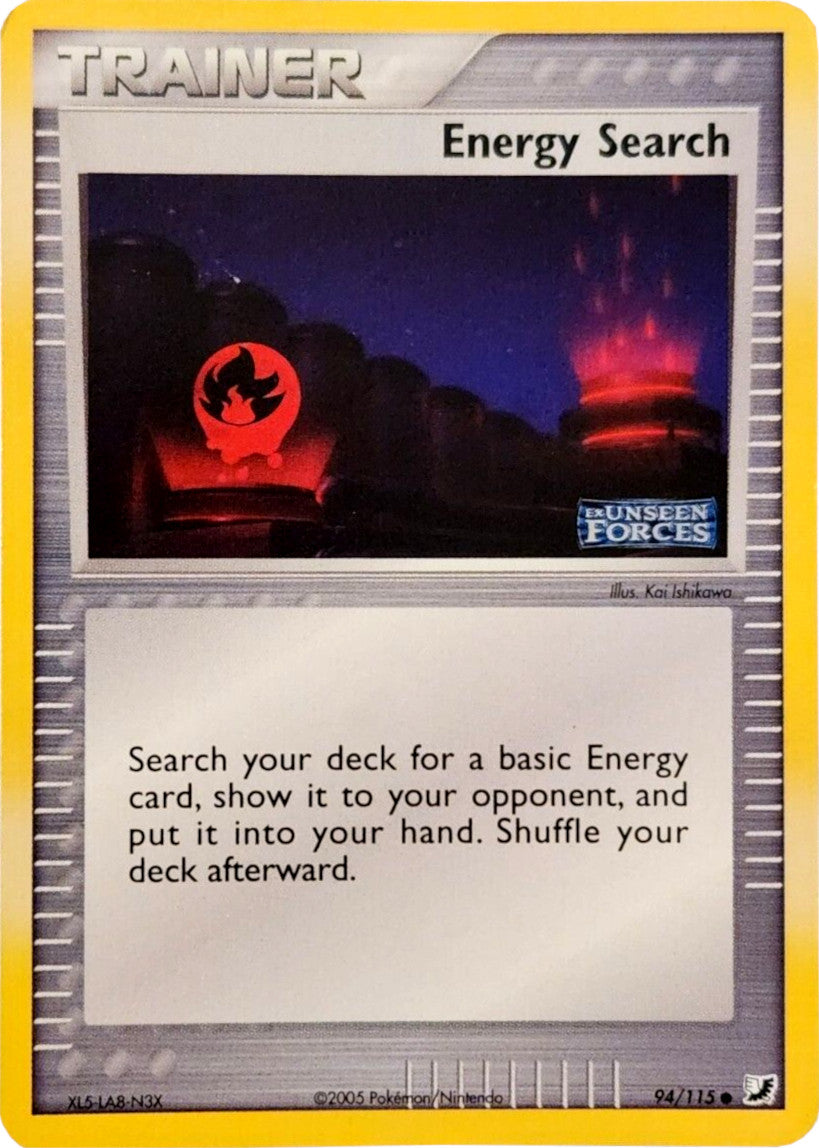 Energy Search (94/115) (Stamped) [EX: Unseen Forces] | Exor Games Bridgewater