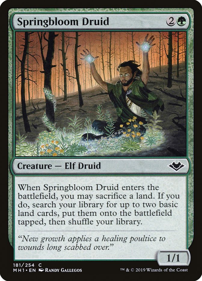 Springbloom Druid [Modern Horizons] | Exor Games Bridgewater