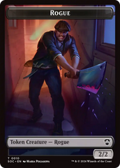 Spirit (0025) // Rogue Double-Sided Token [Secrets of Strixhaven Commander Tokens] | Exor Games Bridgewater