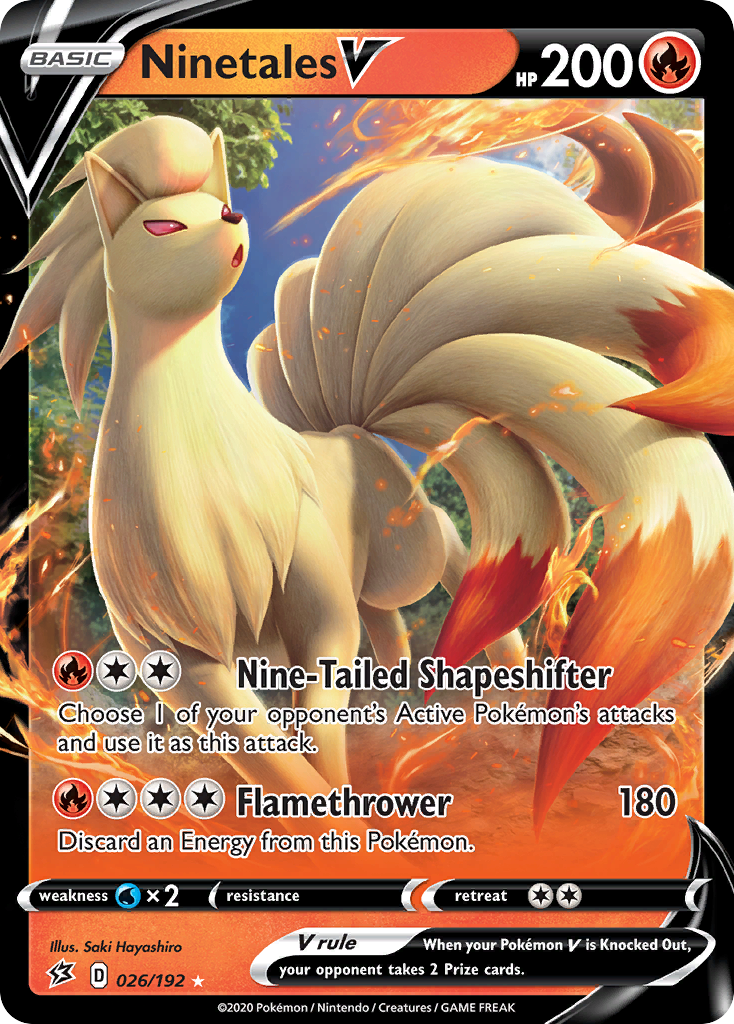 Ninetales V (026/192) [Sword & Shield: Rebel Clash] | Exor Games Bridgewater