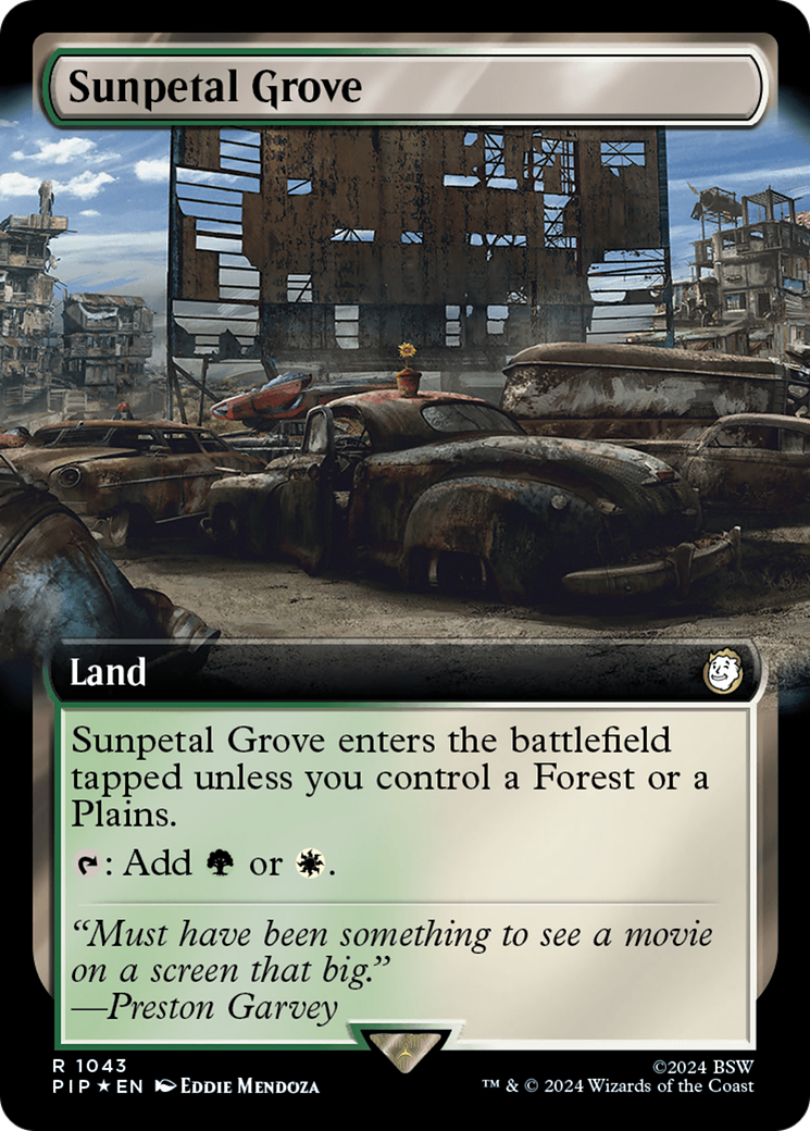 Sunpetal Grove (Extended Art) (Surge Foil) [Fallout] | Exor Games Bridgewater