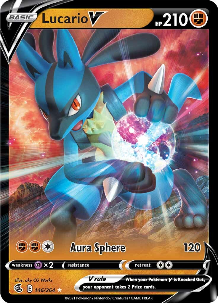 Lucario V (146/264) (Jumbo Card) [Sword & Shield: Fusion Strike] | Exor Games Bridgewater