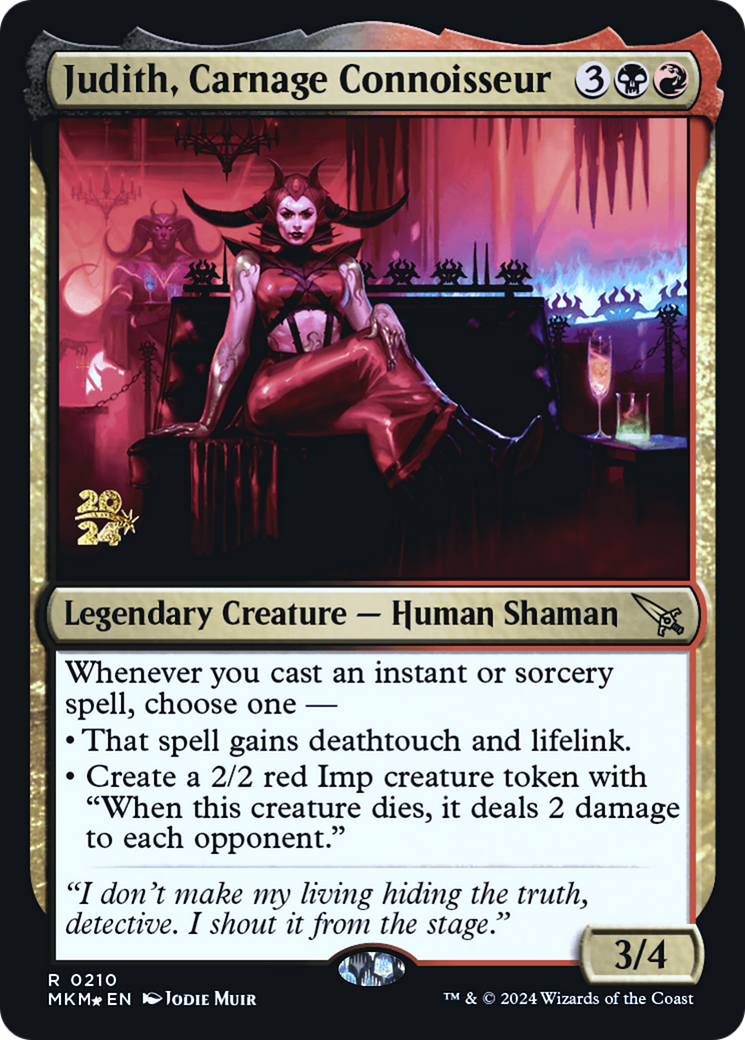 Judith, Carnage Connoisseur [Murders at Karlov Manor Prerelease Promos] | Exor Games Bridgewater