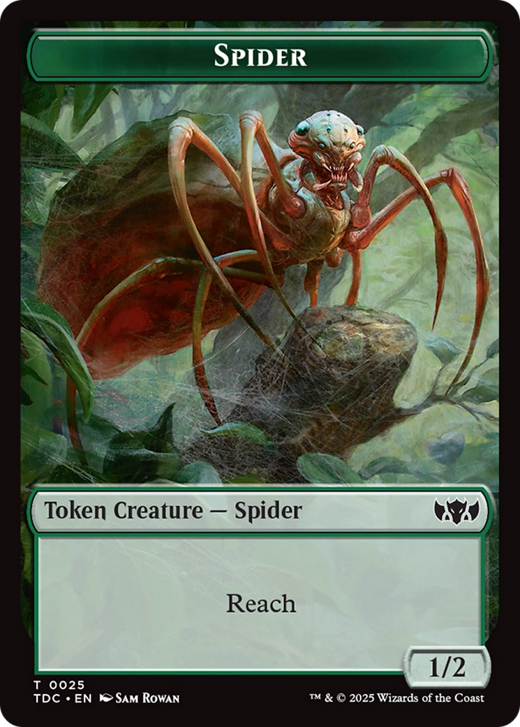Wall // Spider Double-Sided Token [Tarkir: Dragonstorm Commander Tokens] | Exor Games Bridgewater