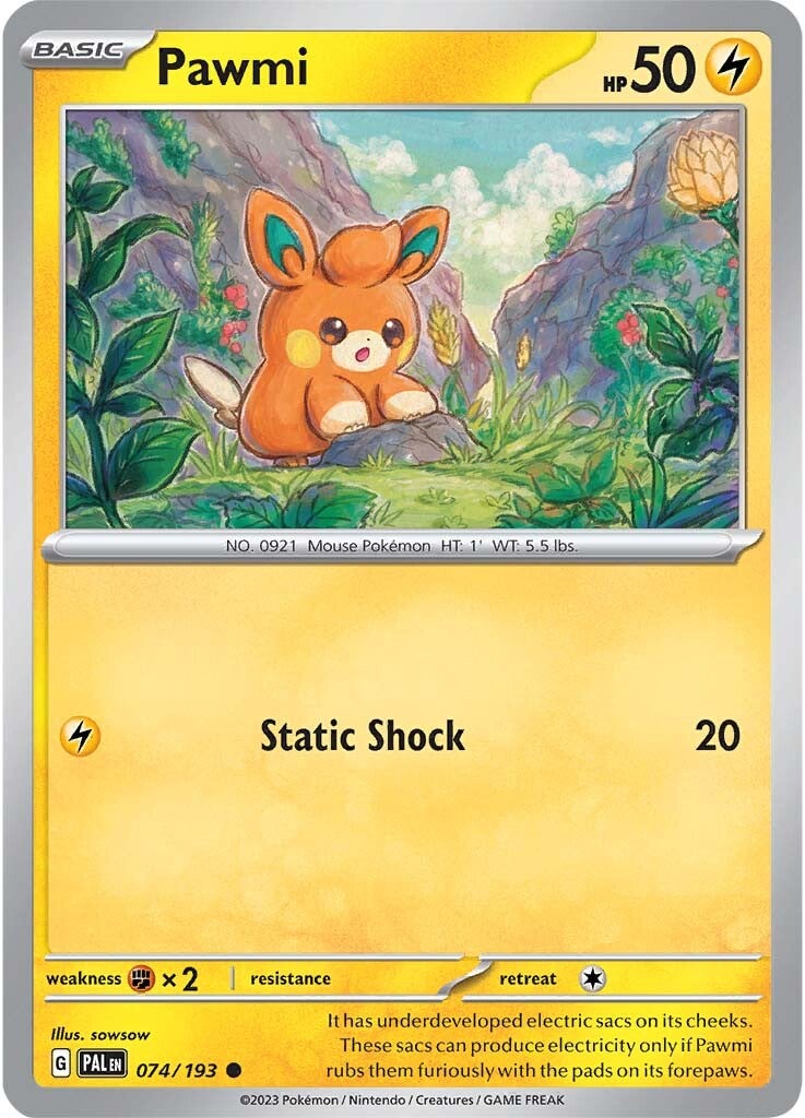 Pawmi (074/193) [Scarlet & Violet: Paldea Evolved] | Exor Games Bridgewater