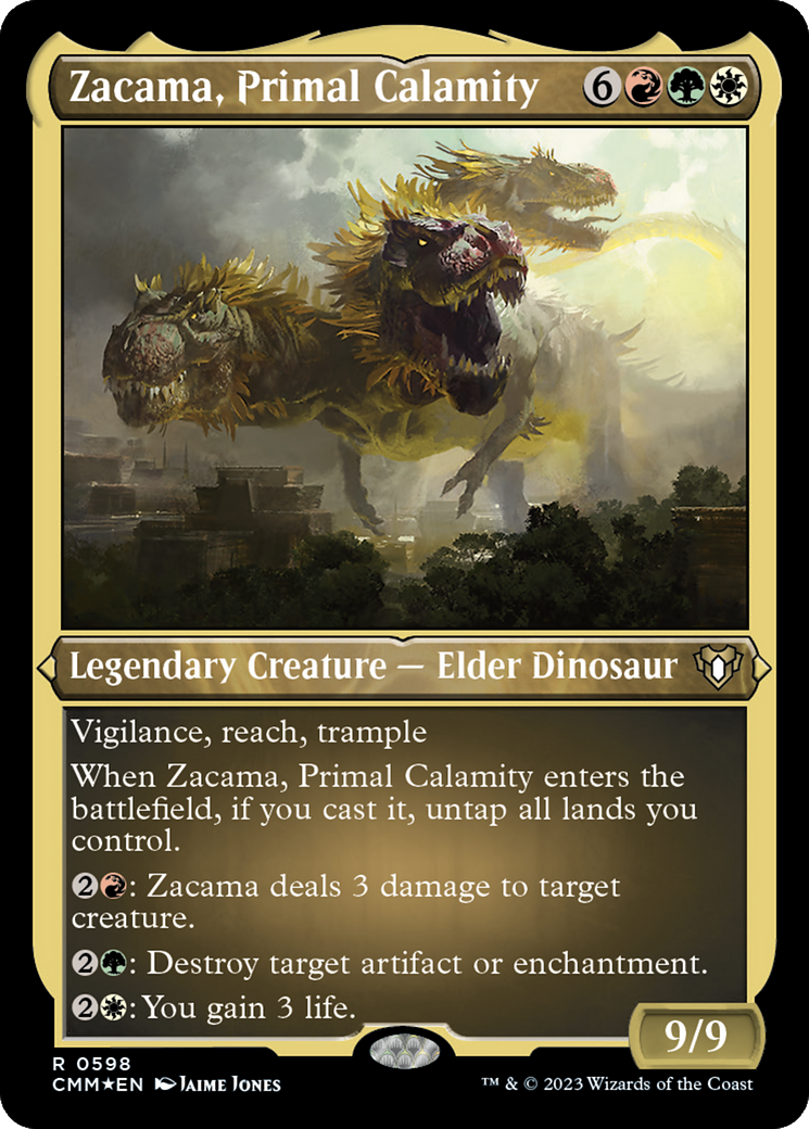 Zacama, Primal Calamity (Foil Etched) [Commander Masters] | Exor Games Bridgewater