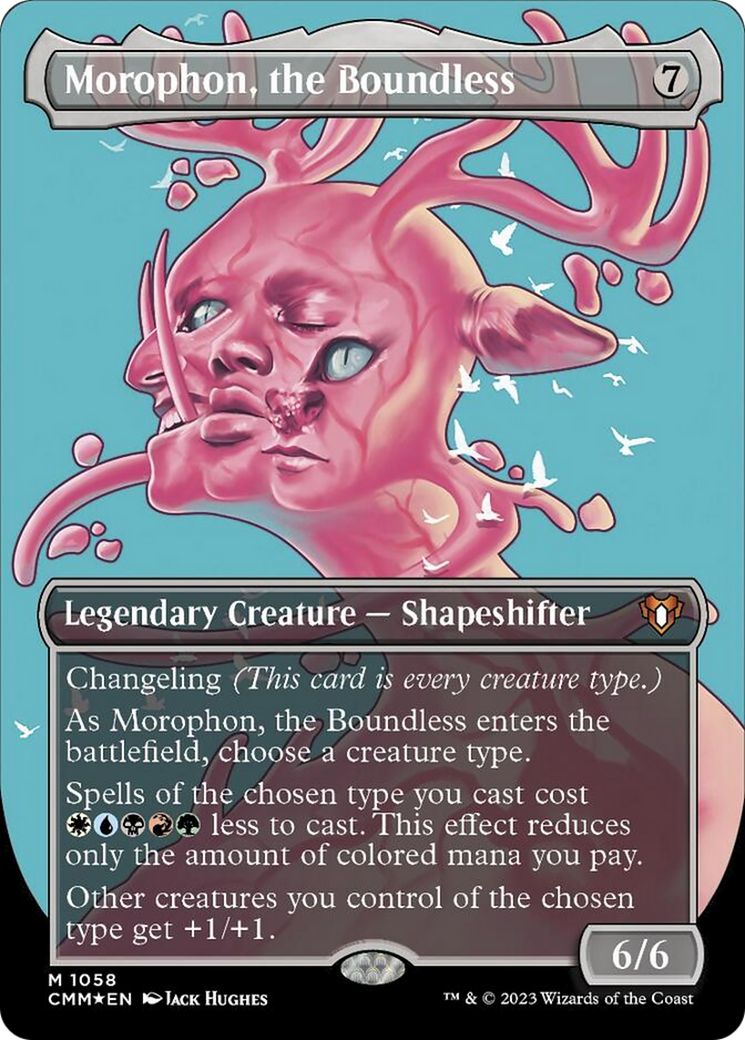 Morophon, the Boundless (Borderless Textured Foil Frame Break) [Commander Masters] | Exor Games Bridgewater