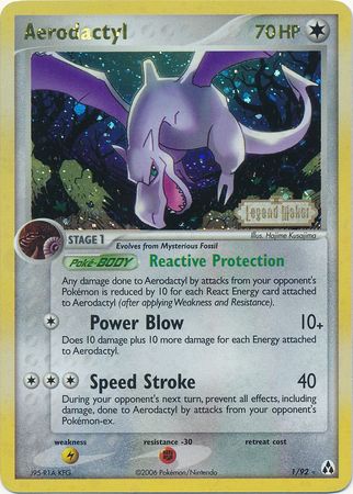 Aerodactyl (1/92) (Stamped) [EX: Legend Maker] | Exor Games Bridgewater