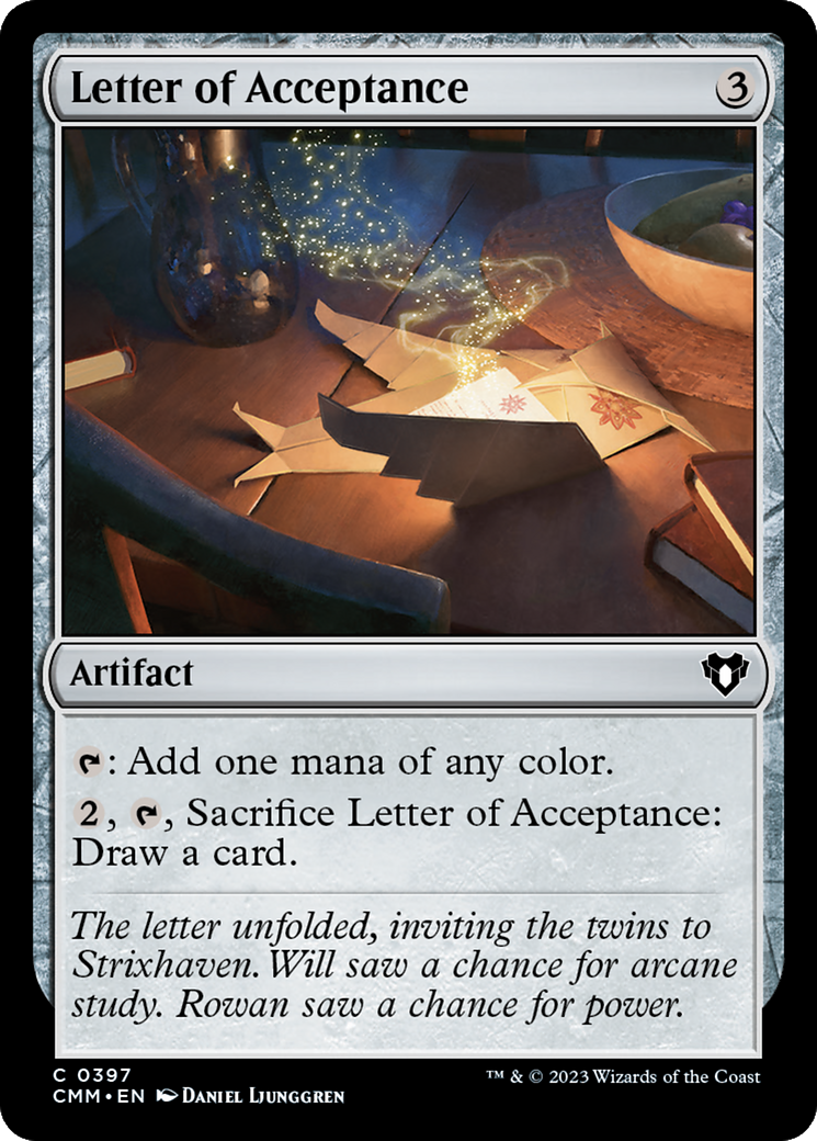 Letter of Acceptance [Commander Masters] | Exor Games Bridgewater