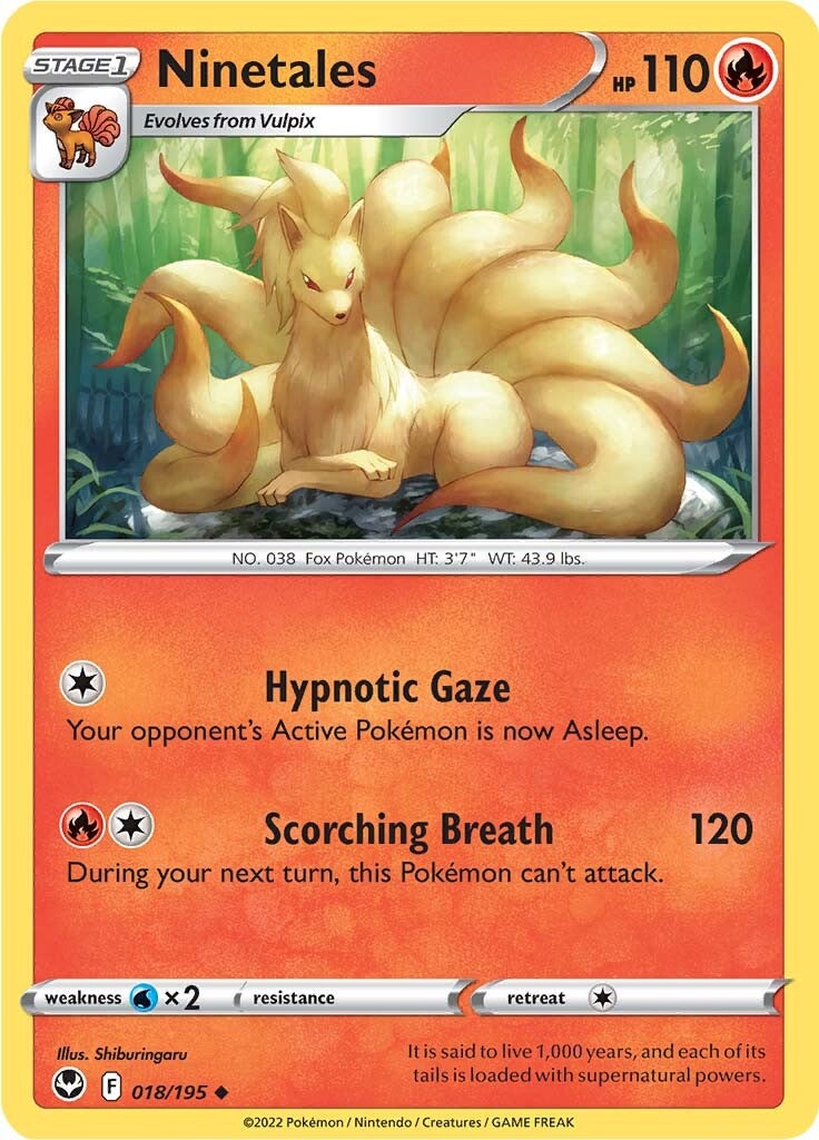 Ninetales (018/195) [Sword & Shield: Silver Tempest] | Exor Games Bridgewater