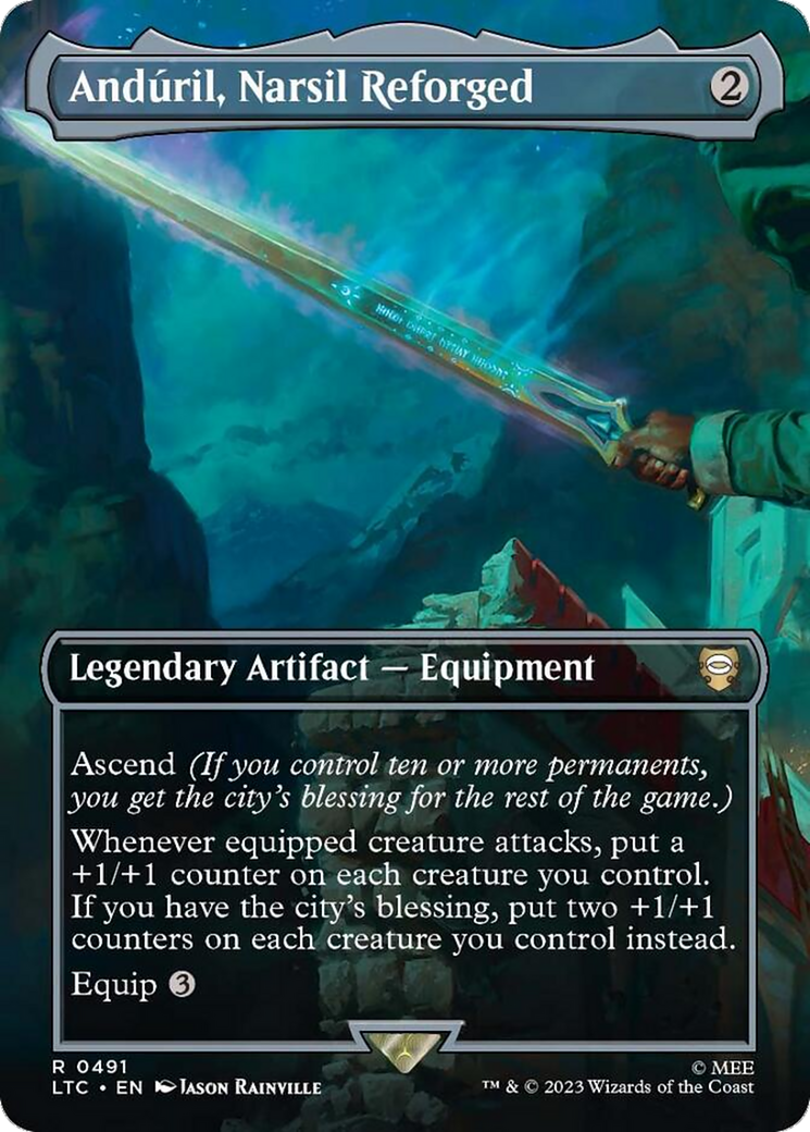 Anduril, Narsil Reforged (Borderless) [The Lord of the Rings: Tales of Middle-Earth Commander] | Exor Games Bridgewater