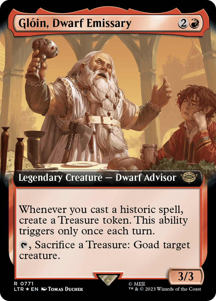 Gloin, Dwarf Emissary (Extended Art) (Surge Foil) [The Lord of the Rings: Tales of Middle-Earth] | Exor Games Bridgewater