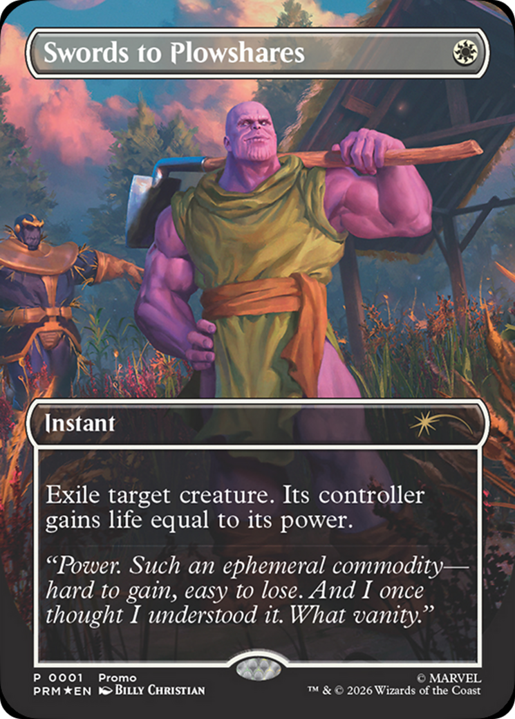 Swords to Plowshares (Borderless) (Magazine Insert) [Media Promos] | Exor Games Bridgewater