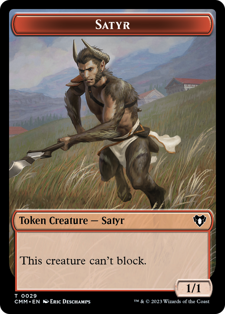 Satyr Token [Commander Masters Tokens] | Exor Games Bridgewater