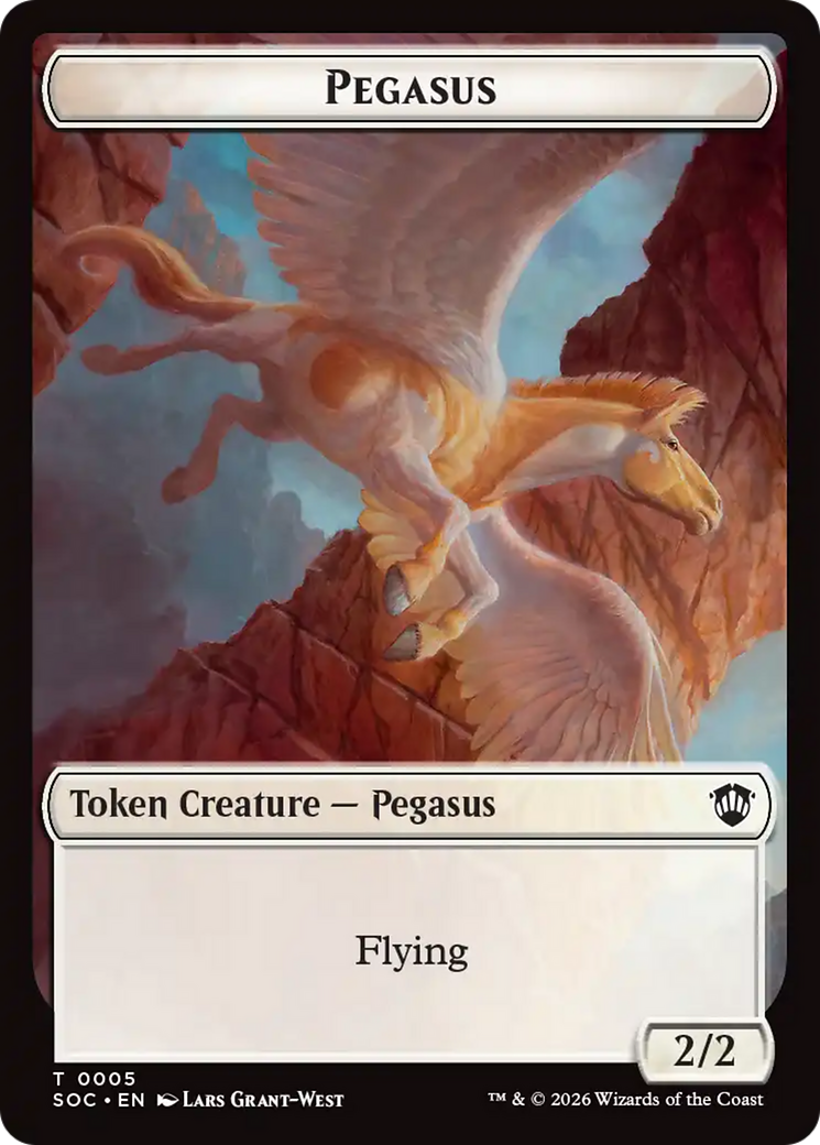 Contract // Pegasus Double-Sided Token [Secrets of Strixhaven Commander Tokens] | Exor Games Bridgewater