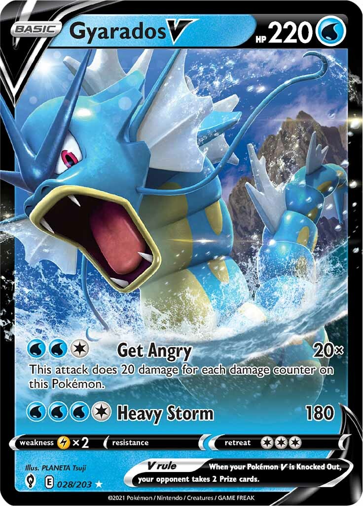 Gyarados V (028/203) [Sword & Shield: Evolving Skies] | Exor Games Bridgewater