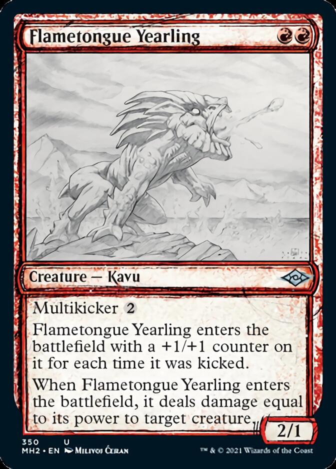 Flametongue Yearling (Sketch) [Modern Horizons 2] | Exor Games Bridgewater