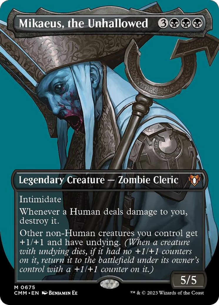 Mikaeus, the Unhallowed (Borderless Profile) [Commander Masters] | Exor Games Bridgewater
