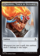 Chandra, Chill of Compliance // Chandra, Torch of Defiance Double-Sided Token [Reality Fracture Tokens] | Exor Games Bridgewater