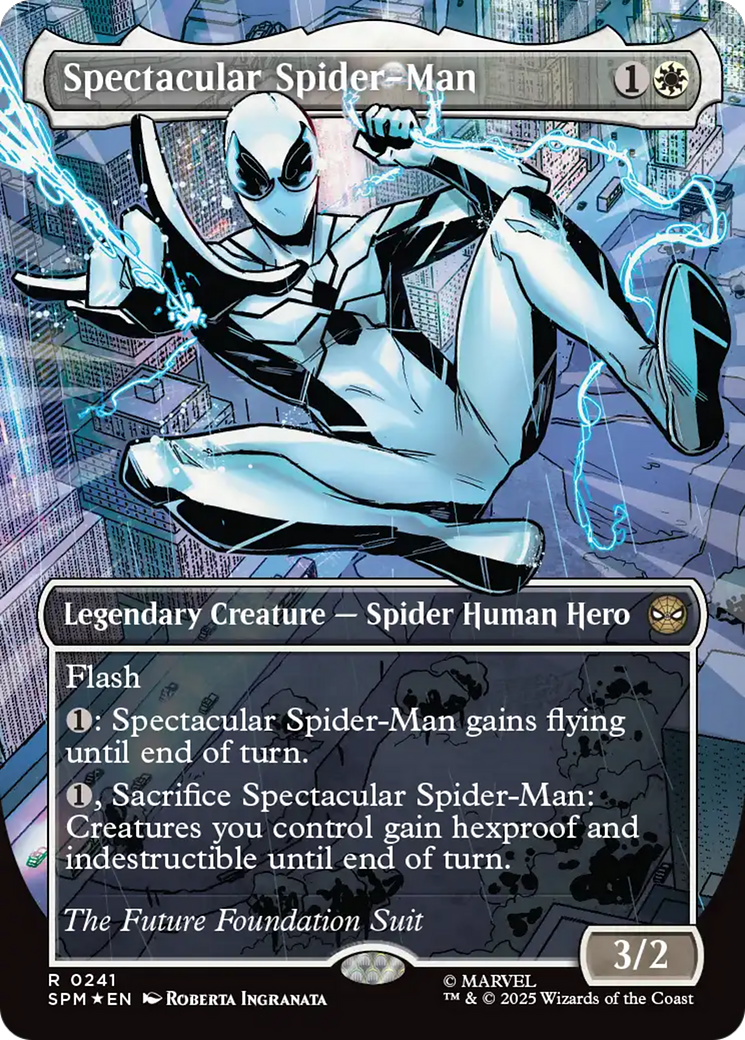 Spectacular Spider-Man (0241) (Borderless) (Textured Foil) [Marvel's Spider-Man] | Exor Games Bridgewater