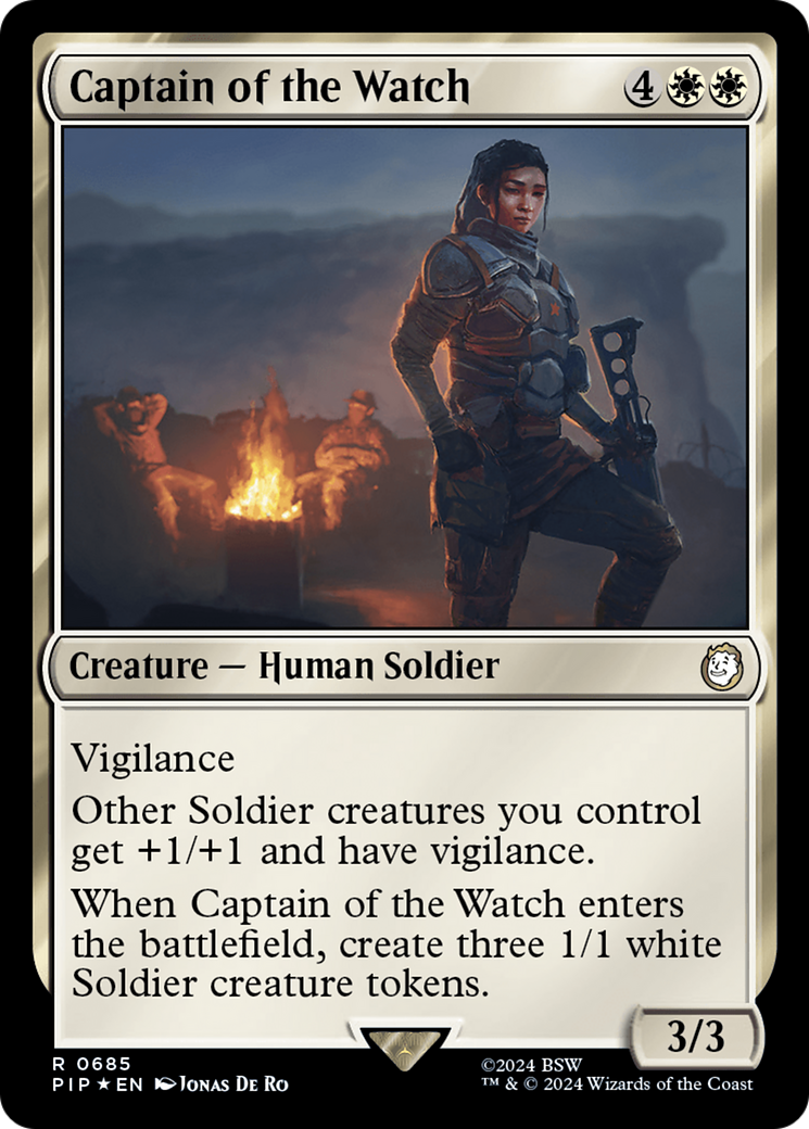 Captain of the Watch (Surge Foil) [Fallout] | Exor Games Bridgewater