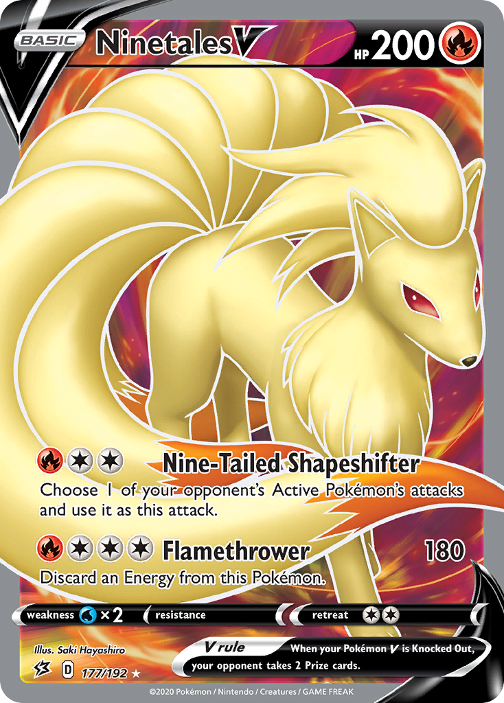 Ninetales V (177/192) [Sword & Shield: Rebel Clash] | Exor Games Bridgewater