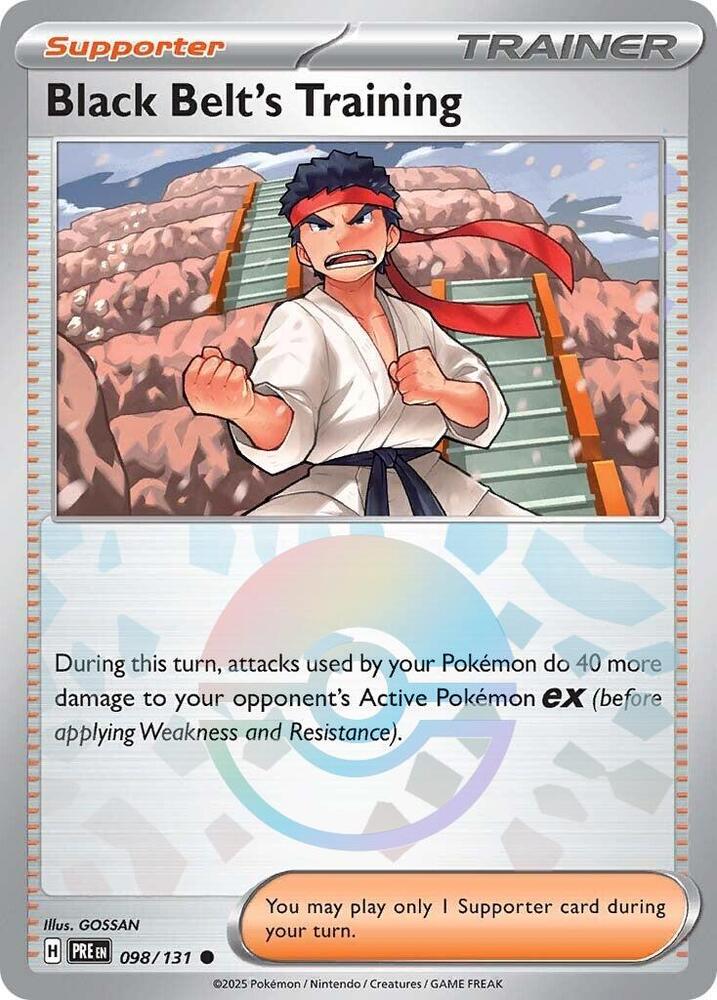 Black Belt's Training (098/131) (Poke Ball Pattern) [Scarlet & Violet: Prismatic Evolutions] | Exor Games Bridgewater