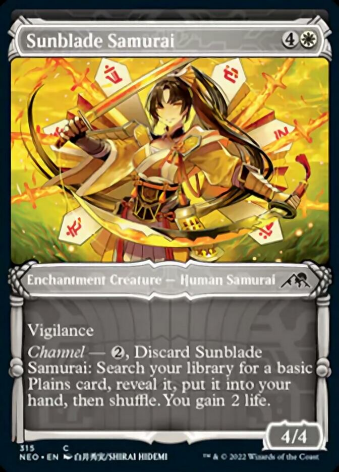 Sunblade Samurai (Showcase Samurai) [Kamigawa: Neon Dynasty] | Exor Games Bridgewater