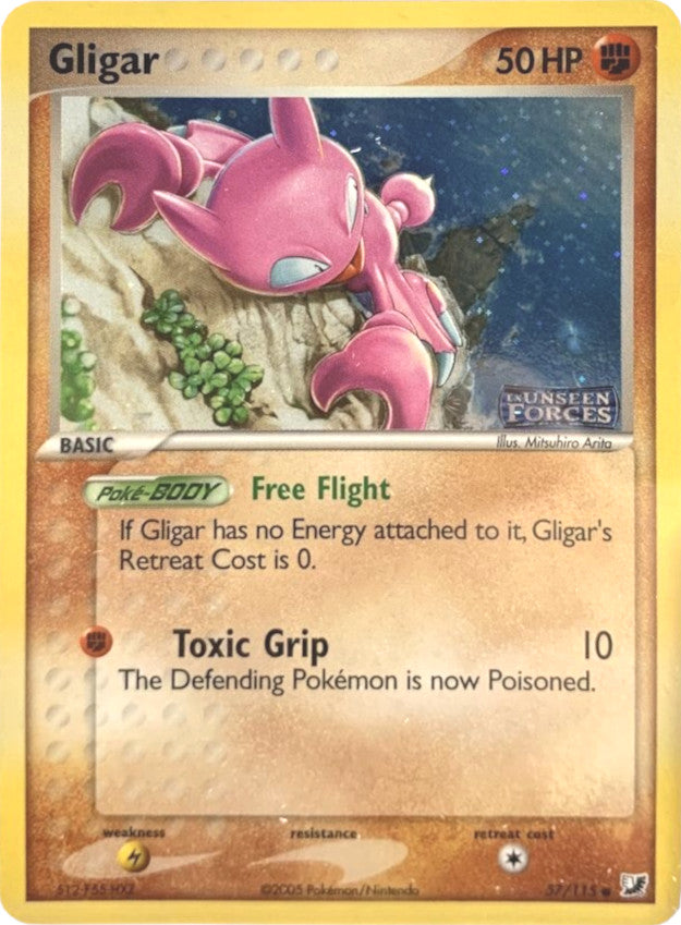 Gligar (57/115) (Stamped) [EX: Unseen Forces] | Exor Games Bridgewater