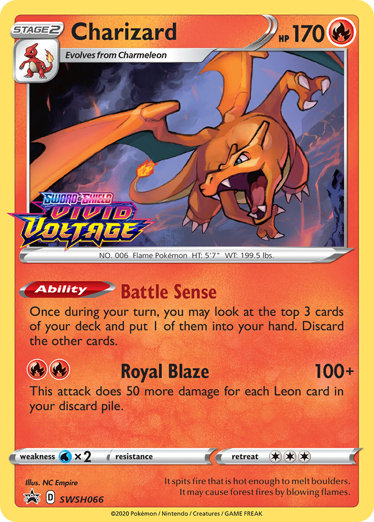 Charizard (SWSH066) (Prerelease Promo) [Sword & Shield: Black Star Promos] | Exor Games Bridgewater