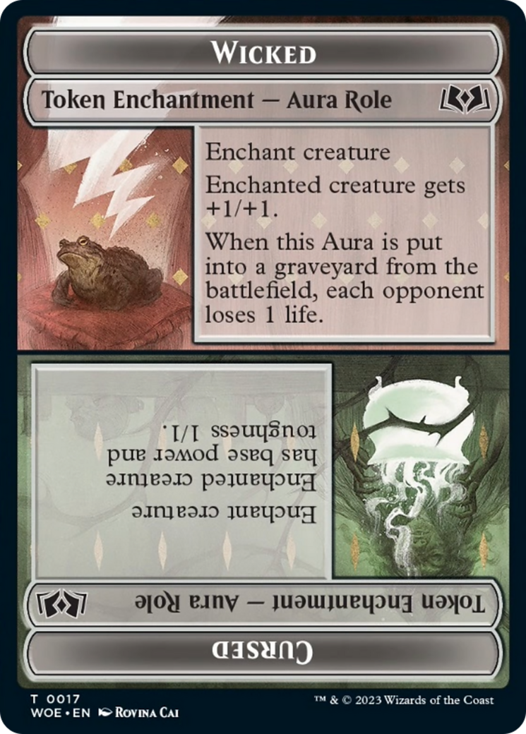Wicked Role / Cursed Role (WOE) // Treasure (MH3) Double-Sided Token [The List] | Exor Games Bridgewater