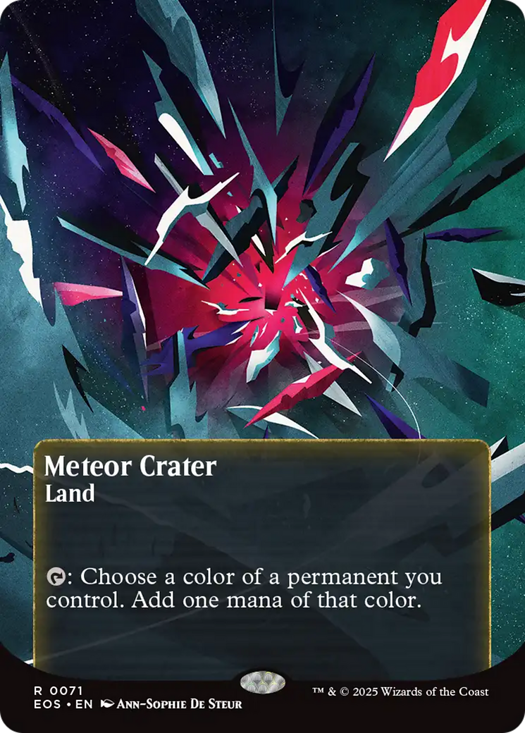 Meteor Crater (0071) (Borderless) [Edge of Eternities: Stellar Sights] | Exor Games Bridgewater