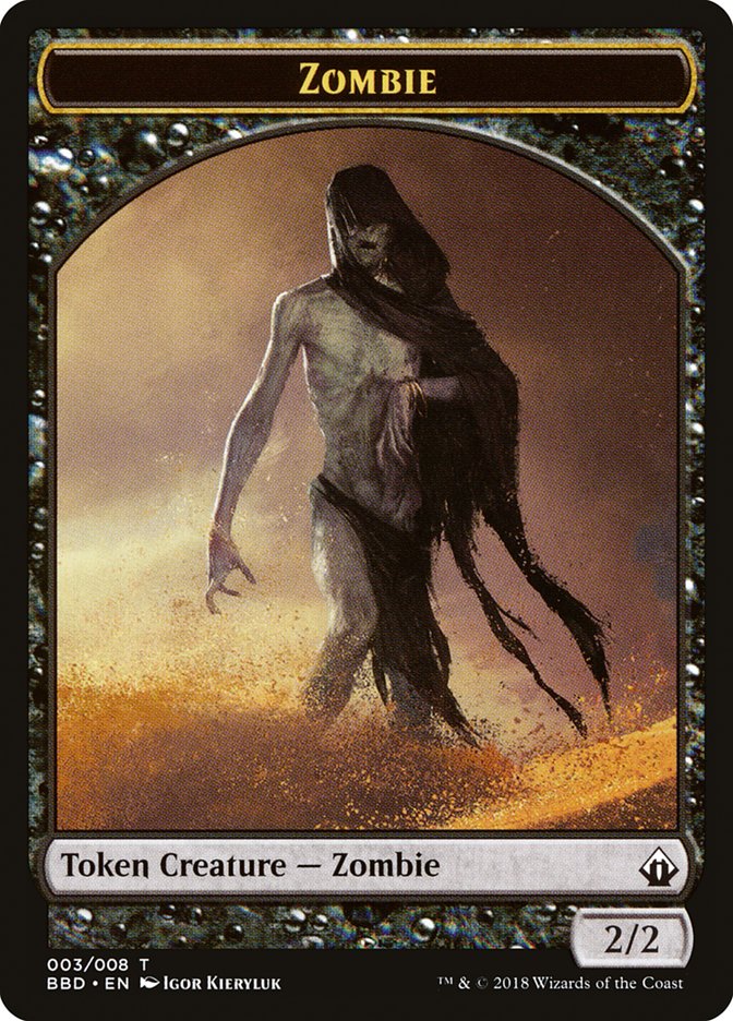 Zombie Token [Battlebond Tokens] | Exor Games Bridgewater