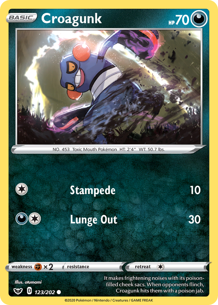 Croagunk (123/202) [Sword & Shield: Base Set] | Exor Games Bridgewater